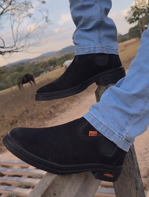 Western Suede Cowboy Boots