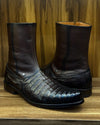 Vintage Crocodile Leather Pointed Toe Boots