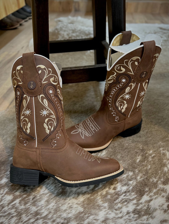 Vintage Handmade Embroidered Cowboy Boots
