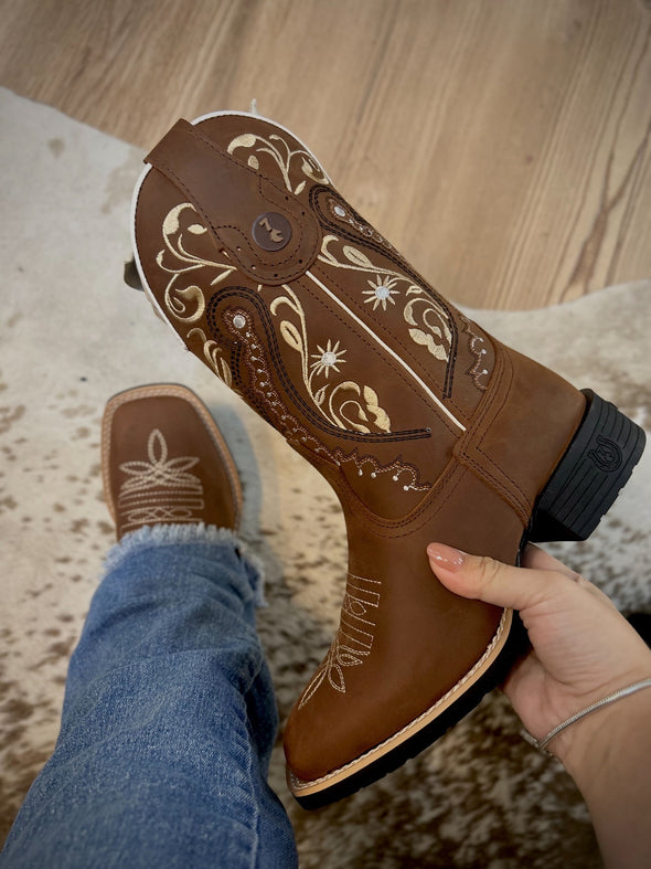 Vintage Handmade Embroidered Cowboy Boots