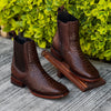 Italian Python Skin Cowboy Ankle Boots