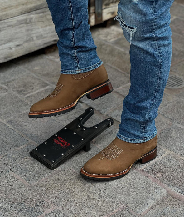 Western Suede Embroidered Cowboy Ankle Boots