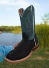 Matte Embroidered Python Skin Boots