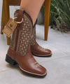 Vintage Handmade Embroidered Cowboy Boots