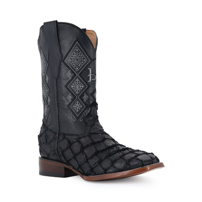 Matte Fishscale Bulldog Cowboy Boots