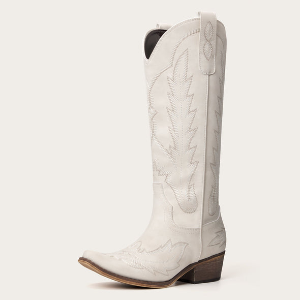 Tall Cowgirl Boots With Embroidery