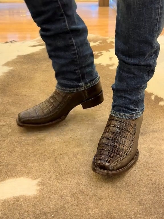 Exotic Black Crocodile Skin Boots