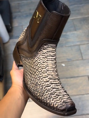 Vintage Python Skin Letter Boots