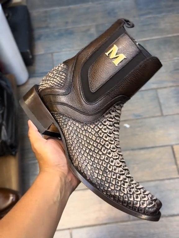 Vintage Python Skin Letter Boots