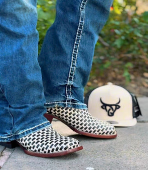 Hand-woven Western Embroidered Ranch Boots