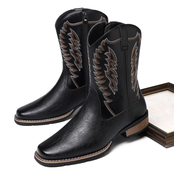 Western Vintage Embroidered Knight Boots