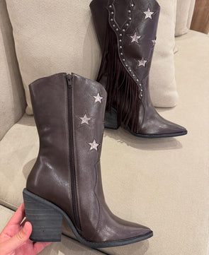 Star Tassel Heeled Boots