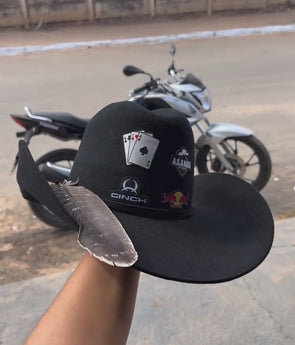 Handmade Poker Cowboy Western Hat
