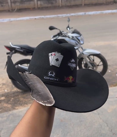 Handmade Poker Cowboy Western Hat