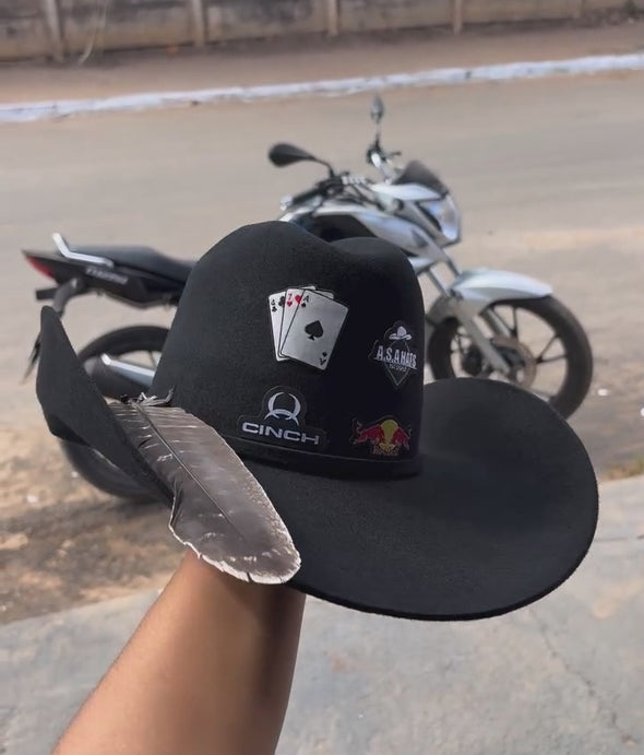 Handmade Poker Cowboy Western Hat