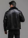 Italian Cowhide Jacket With Fur Colla