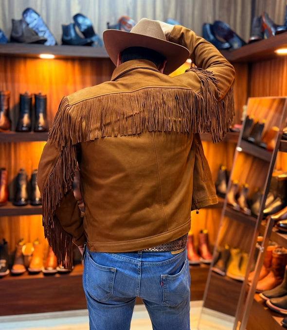 Handmade Fringe Suede Western Jacket