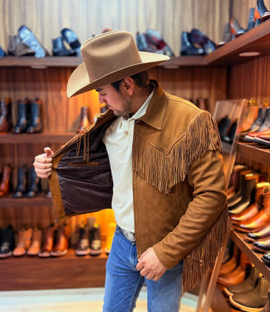 Handmade Fringe Suede Western Jacket