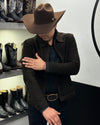 Minimalist Western Suede Jacket