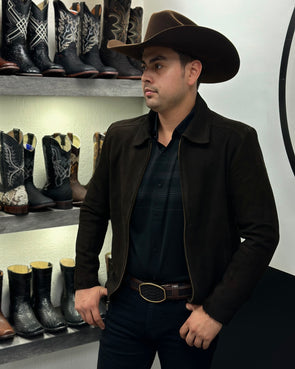 Minimalist Western Suede Jacket