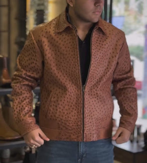 Western Ostrich Skin Jacket