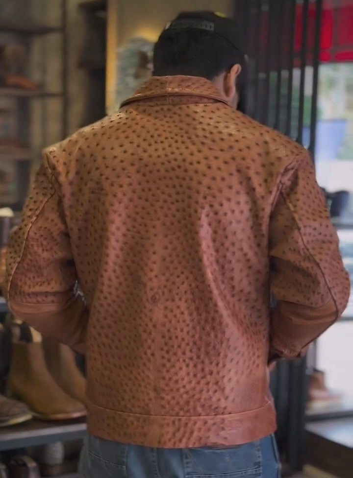 Western Ostrich Skin Jacket