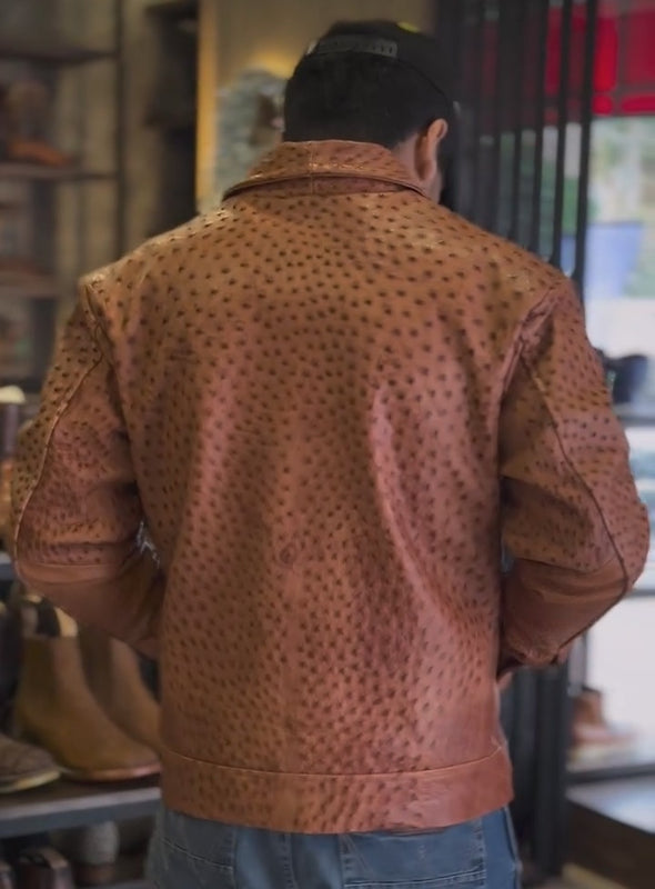 Western Ostrich Skin Jacket