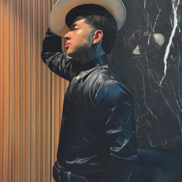 Black Embroidered Shirt