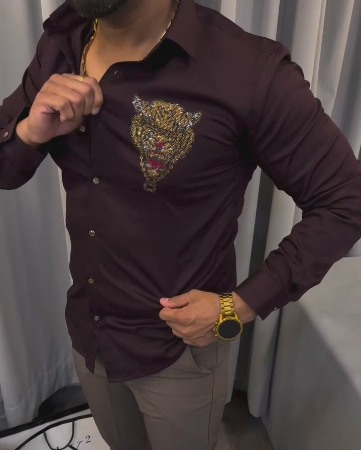 Tiger-Head Diamond Shirt