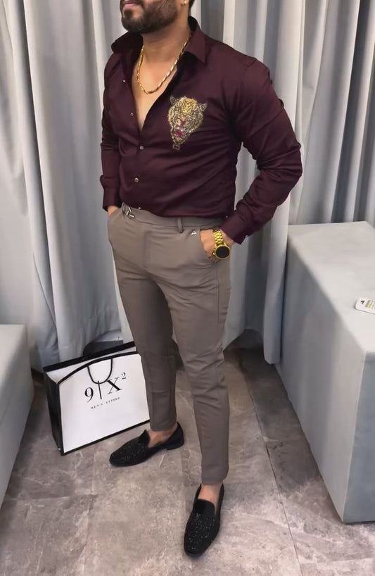 Tiger-Head Diamond Shirt