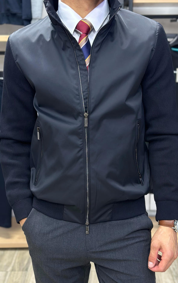 Double-Zip Patchwork Jacket