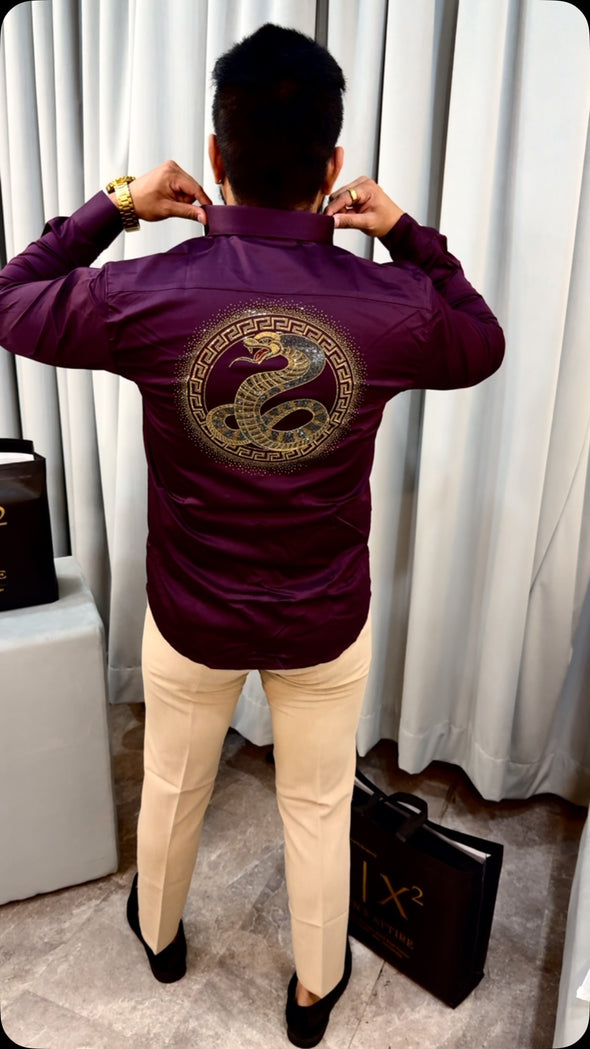 Gold Snake Rhinestone Shirt