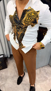 Golden Tiger Embroidered Shirt