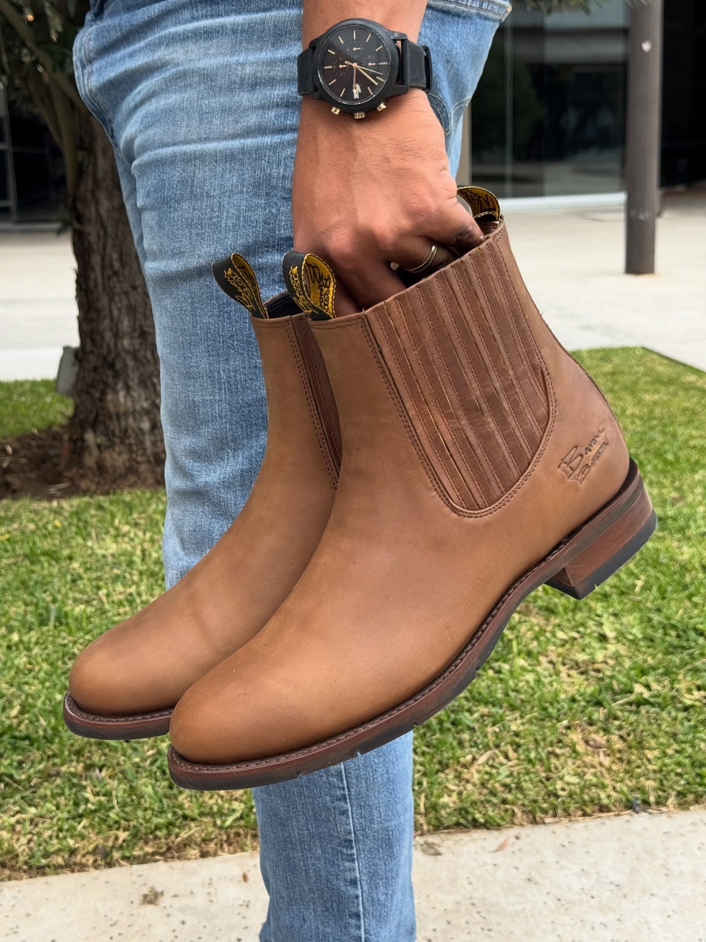 Charro Men's Western Boots With No-Slip Soles