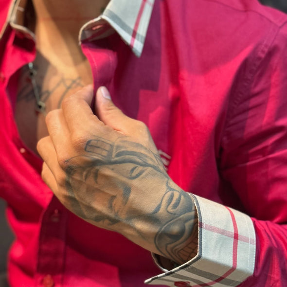 Checkered Patchwork Shirt