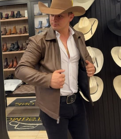 Italian Minimalist Cowhide Jacket