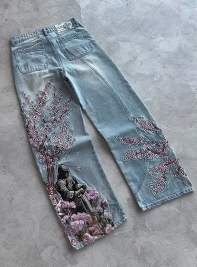 Hand-embroidered Jeans