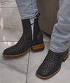 Hand-woven Cowhide Western Boots