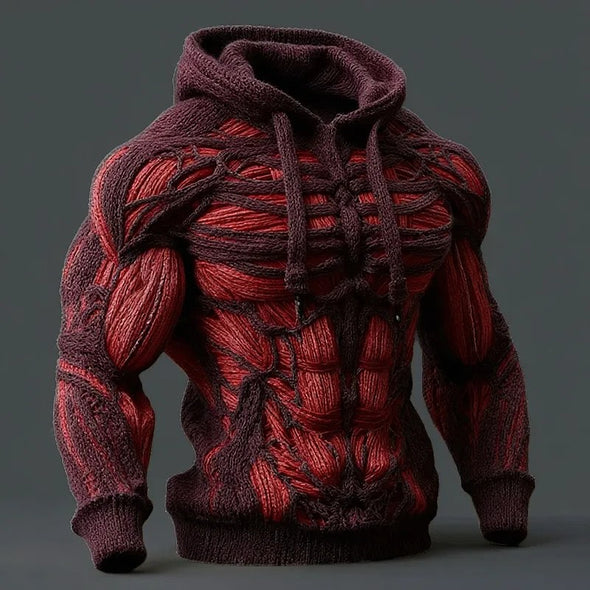 Muscle Knit Sweatshirt Hoodie