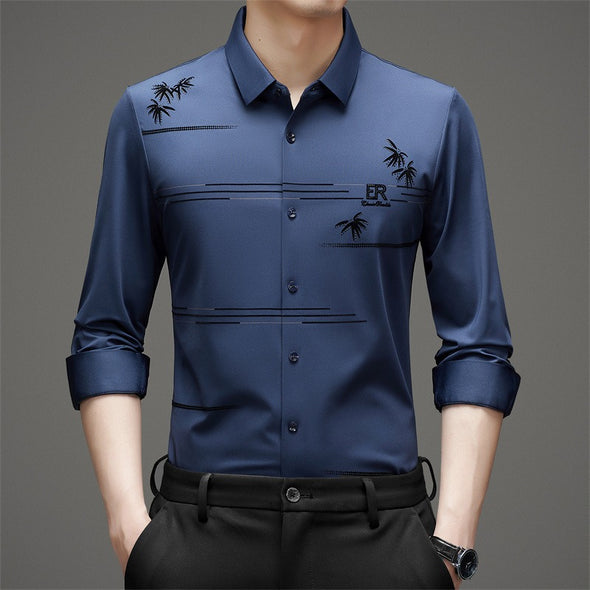 Hand-Embroidered Breathable Shirt