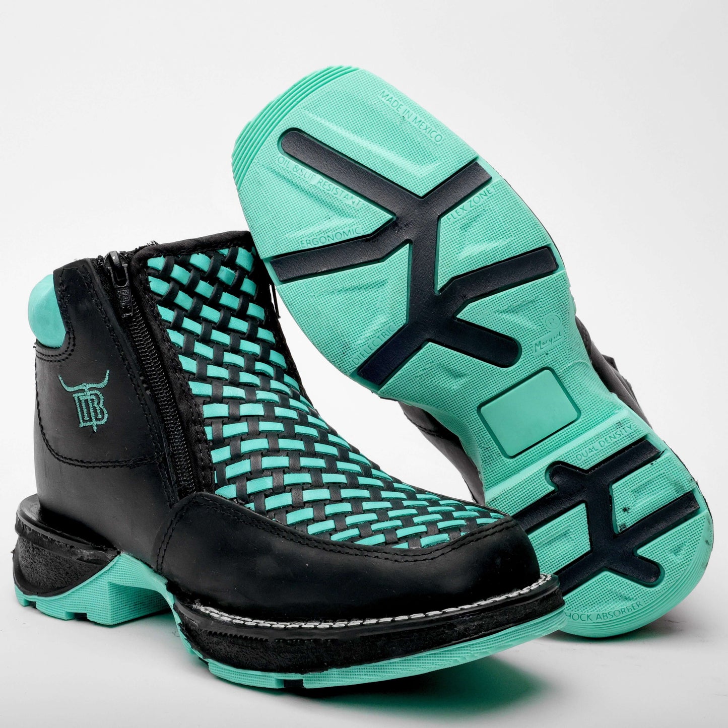 Basketweave Cowhide Boots