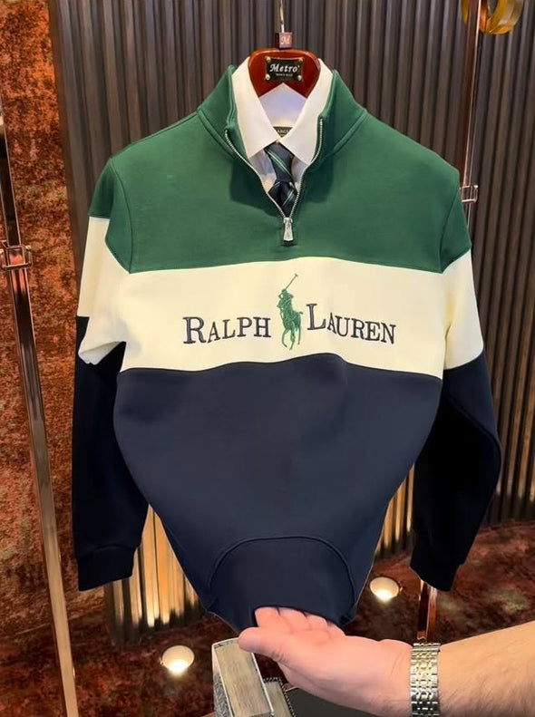 Stand Collar Half-Zip Casual Long Sleeve