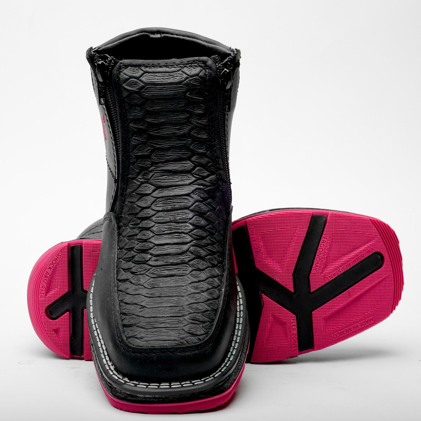 Black Python Boots With 3D Lightweight Soles