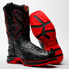 Black Caiman Neck Boots