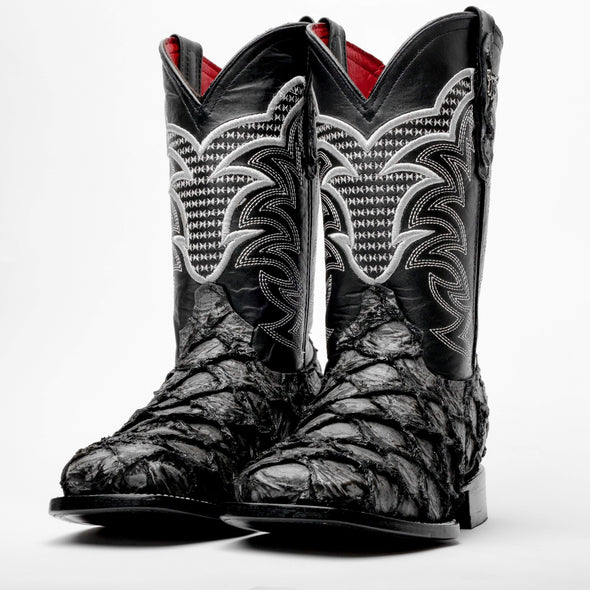 Grey Jumbo Piraroucu Leather Boots