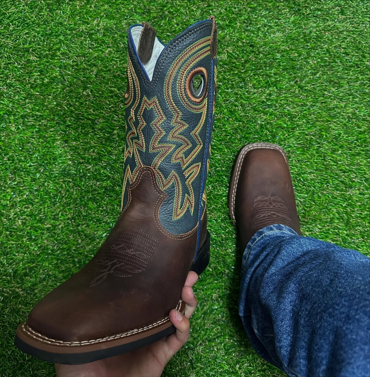 Vintage Embroidered Ranch Boots