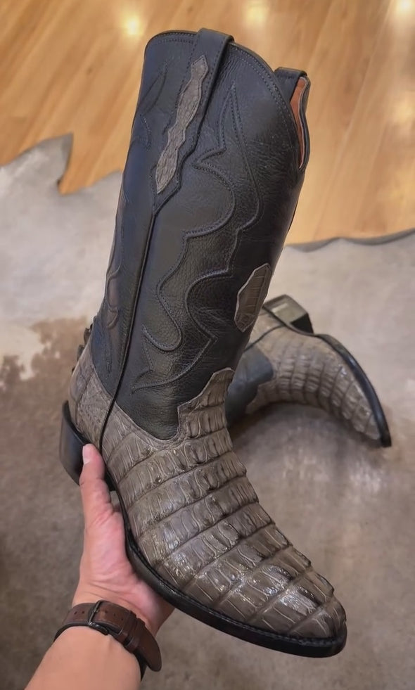 Italian Vintage Crocodile Skin Cowboy Boots