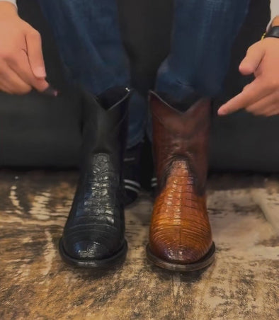 Handcrafted Vintage Alligator Skin Boots