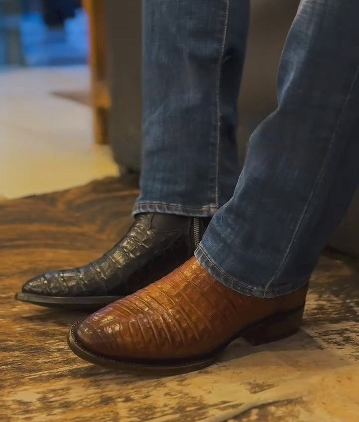 Handcrafted Vintage Alligator Skin Boots