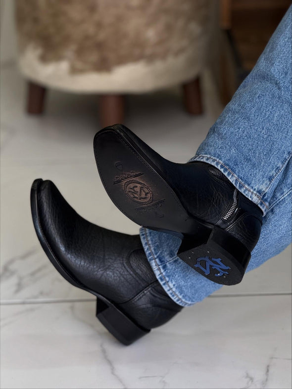 Italian Vintage Cowhide Textured Boots